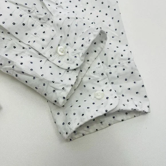 Frank & Eileen Barry White Printed Crinkle Shirt - Picture 5 of 12